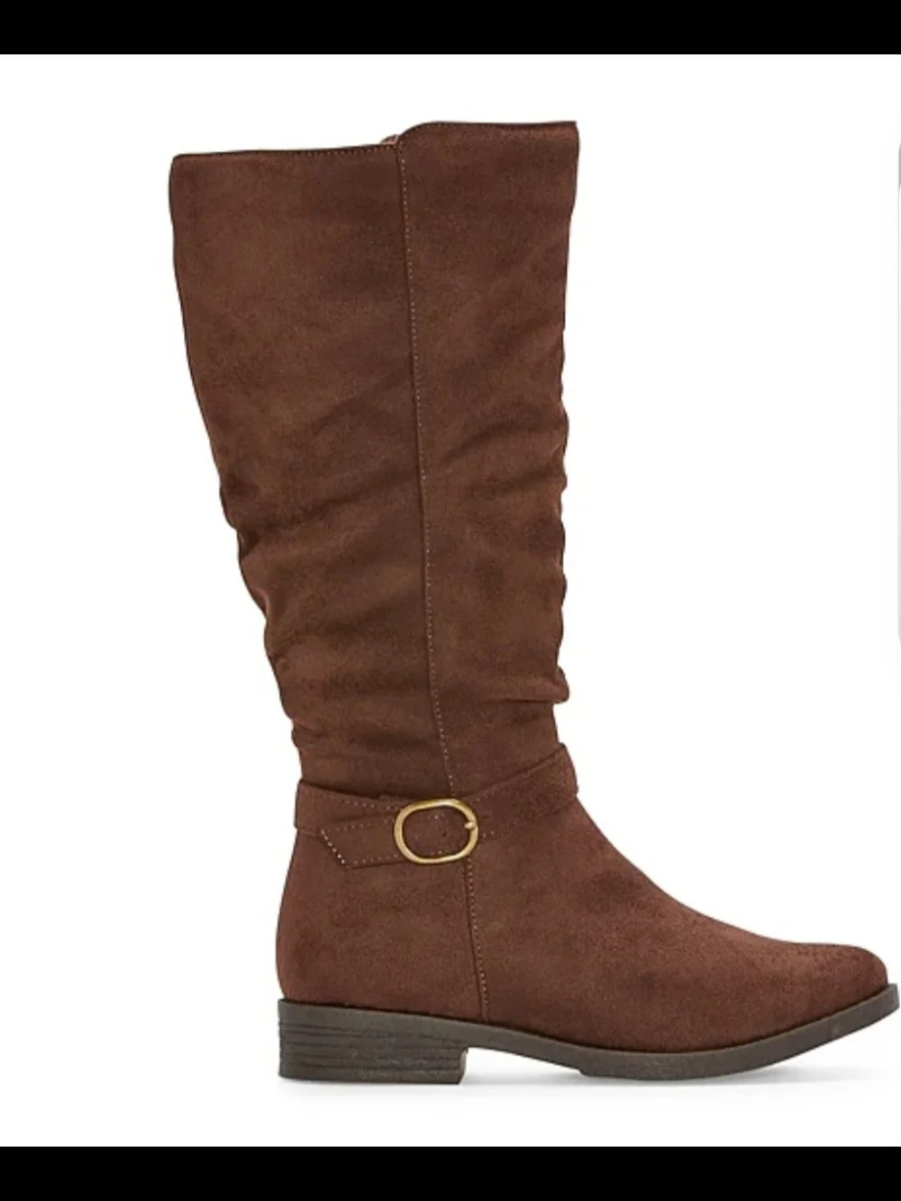 Women's Over-the-Knee Suede-Look Boots in Dark Brown New $28